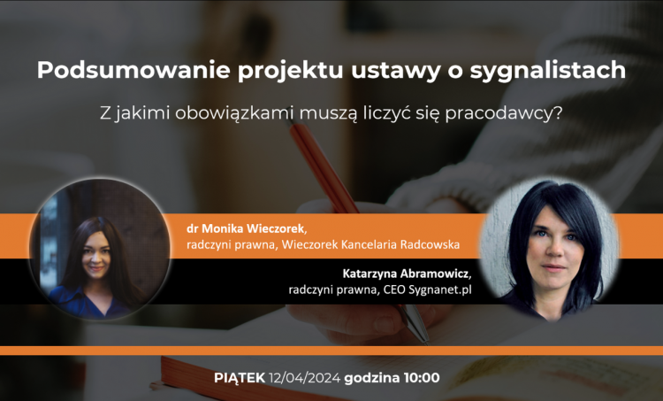 Sygnaliści: nowe obowiązki dla pracodawców [webinar]