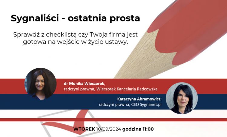 Sygnaliści: sprawdź z checklistą czy prawidłowo przygotowałeś się do wdrożenia ustawy [webinar]