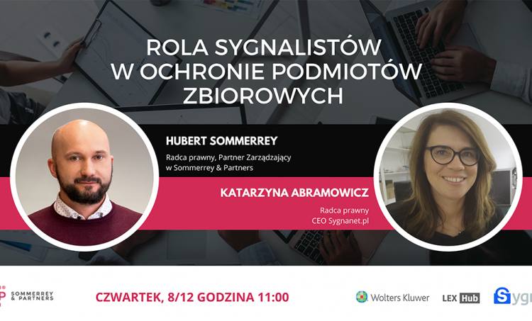 Sygnaliści – rola sygnalistów w ochronie podmiotów zbiorowych [webinar]